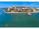 Aerial view of luxurious waterfront home at 100 Sands Point Dr, Tierra Verde, FL 33715