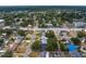 Aerial view showing the neighborhood surrounding the home, lush green trees, and sunny skies at 133 43Rd Ne Ave, St Petersburg, FL 33703