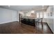 Spacious kitchen with a large center island, stainless steel appliances, and modern cabinetry at 1402 Oleander Dr, Tarpon Springs, FL 34689