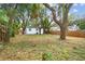 View of a spacious backyard with trees and partial fencing at 1404 E Curtis St, Tampa, FL 33603