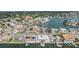 Panoramic aerial shot of waterfront homes with private docks nestled along a tranquil canal and waterway at 1421 Sea Gull S Dr, St Petersburg, FL 33707