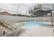 Private screened-in pool area with lounge chairs, perfect for enjoying sunny days at 1472 Bay View St, Tarpon Springs, FL 34689