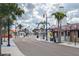Street view with palm trees lining the Sponge Docks with commercial buildings at 1472 Bay View St, Tarpon Springs, FL 34689