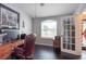 Office space featuring hardwood floors and natural light at 1521 Avondale Ridge Dr, Plant City, FL 33567