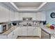 Close up of kitchen countertops, cabinets, backsplash and stainless appliances at 2219 Summit View Dr, Valrico, FL 33596