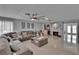 Open living room with sectional sofa, fireplace, decor, and tile flooring creates an inviting atmosphere at 2219 Summit View Dr, Valrico, FL 33596