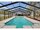 Large backyard pool within a screened enclosure, ideal for relaxation and recreation at 2219 Summit View Dr, Valrico, FL 33596