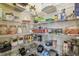 Walk-in pantry filled with wire shelving and loaded with food items and small appliances at 32231 Conchshell Sail St, Wesley Chapel, FL 33545
