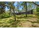 Secluded backyard with mature trees, green lawns, and privacy at 48 Bishop Creek Dr, Safety Harbor, FL 34695