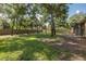 Spacious backyard with mature trees, offering privacy and a serene outdoor setting at 502 Creekside Ct, Safety Harbor, FL 34695