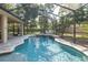 Beautiful screened-in pool with waterfall feature and lush landscaping at 502 Creekside Ct, Safety Harbor, FL 34695