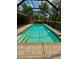 Inviting screened-in pool with convenient entry steps, surrounded by a paver deck at 5117 Longspur Ct, Lithia, FL 33547