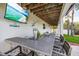 An outdoor bar is equipped with a blender, fresh fruit, and a waterfront view at 6805 Arroyo Dr, New Port Richey, FL 34652