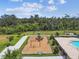 A Gathering-friendly playground with swings and climbing structures provides an engaging space next to the community pool at 1009 Wynnmere Walk Ave, Ruskin, FL 33570