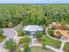 An aerial view of a community center with playground, walkways, and lush greenery at 16712 Courtyard Loop, Land O Lakes, FL 34638