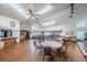 Spacious meeting room with high ceilings, ceiling fans and stylish decor at 3835 Sailmaker Ln # X, Holiday, FL 34691