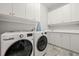Spacious laundry room with white cabinets and modern LG washer and dryer at 4166 Epic Cv, Land O Lakes, FL 34638