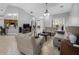 Spacious living room with tile flooring, neutral walls, and an open layout at 534 Berkley Ave, Tarpon Springs, FL 34689