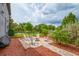 A cozy outdoor patio with Adirondack chairs surrounding a stone fire pit creates an inviting entertainment space at 5724 Shell Ridge Dr, Lithia, FL 33547