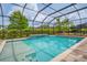 Beautiful pool with sunshelf, fountain, and landscaping at 5724 Shell Ridge Dr, Lithia, FL 33547
