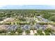 An aerial view of a peaceful suburban neighborhood with tree-lined streets and well-maintained homes at 6820 Muncaster Ct, Tampa, FL 33625