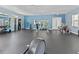 Community gym featuring modern fitness equipment, natural light, and plenty of space for a full-body workout at 6820 Muncaster Ct, Tampa, FL 33625