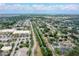 Sweeping aerial view of neighborhood with canal, businesses, and the beautiful landscape at 854 77Th N Ave, St Petersburg, FL 33702
