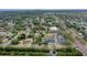 Wide aerial view showcasing the neighborhood's lush greenery, well-maintained homes, and the city skyline in the distance at 854 77Th N Ave, St Petersburg, FL 33702