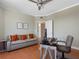 Home office space with hardwood floors, neutral walls, and comfortable seating at 1200 Gulf Blvd # 404, Clearwater Beach, FL 33767