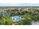 An aerial view of the community swimming pool and park area at 1453 62Nd S Ter, St Petersburg, FL 33705