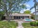 A backyard featuring a swimming pool and a screened-in lanai at 150 Carlyle Dr, Palm Harbor, FL 34683
