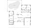 Detailed floor plan showcasing the layout of the home, including bedrooms, bathrooms, and living areas at 1890 Wateroak W Dr, Clearwater, FL 33764