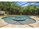 A pool and spa surrounded by green tropical trees at 2142 Scarlet Oaks St, Clearwater, FL 33759
