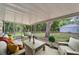 Inviting screened porch with comfortable seating and a view of the backyard at 23739 Forest View Dr, Land O Lakes, FL 34639