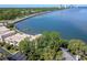 Panoramic aerial view of waterfront property with lush greenery and serene water views at 2807 W Hawthorne Rd # 11, Tampa, FL 33611