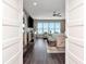 Stunning primary bedroom with serene water views, luxurious furnishings, and modern finishes at 2807 W Hawthorne Rd # 11, Tampa, FL 33611