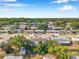 Residential area showcases charming homes with well-maintained lawns and tree coverage from an aerial perspective at 3621 Beacon Square Dr, Holiday, FL 34691