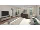 Serene main bedroom featuring neutral tones, an ensuite bathroom, and ample natural light at 37114 Sagemoor Dr, Zephyrhills, FL 33541