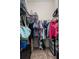 Walk-in closet with shelving and hanging racks for optimal storage at 490 Knight Dr, Tarpon Springs, FL 34688