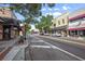 Pleasant street view in Tarpon Springs showing shops, street lamps, mature trees and street benches at 490 Knight Dr, Tarpon Springs, FL 34688