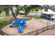 Community playground with slides and swings adjacent to the sidewalks and homes at 5344 Sylvester Loop, Tampa, FL 33610