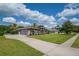 Beautiful exterior of the home featuring lush landscaping, a wide driveway, and ample parking space at 5507 Keeler Oak St, Lithia, FL 33547