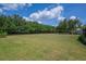 A view of a large yard with mature trees and beautiful green grass at 5507 Keeler Oak St, Lithia, FL 33547