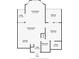 Detailed floor plan showcasing the layout with measurements for each room, including a patio and balcony at 5712 Biscayne Ct # 103, New Port Richey, FL 34652