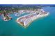 Aerial view highlighting community buildings with stunning waterfront views and access at 6020 Shore S Blvd # 503, Gulfport, FL 33707