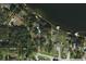 Aerial view of the property and the Palm River showing the proximity of the property to the water at 6610 Myrna Dr, Tampa, FL 33619