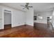Spacious living room with beautiful hardwood floors and elegant details at 6904 S Fitzgerald St, Tampa, FL 33616