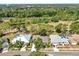 A picturesque aerial view of a neighborhood with lush green trees and private homes at 9535 Norchester Cir, Tampa, FL 33647