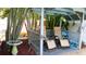 Gazebo featuring multiple lounge chairs, a bird bath and privacy lattice at 101 S Maywood Ave, Clearwater, FL 33765