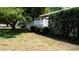 Side yard with trees and trimmed hedge at 101 S Maywood Ave, Clearwater, FL 33765